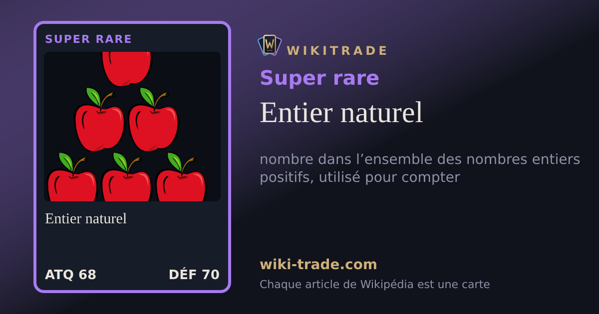 Entier naturel — carte Super rare