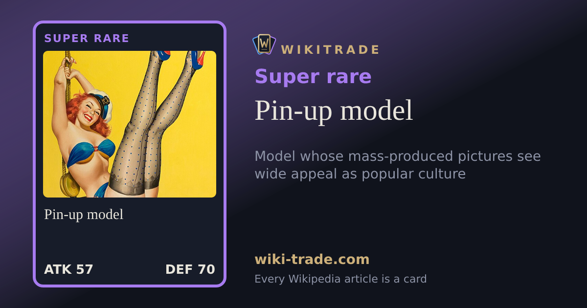 Pin-up model — Super rare card