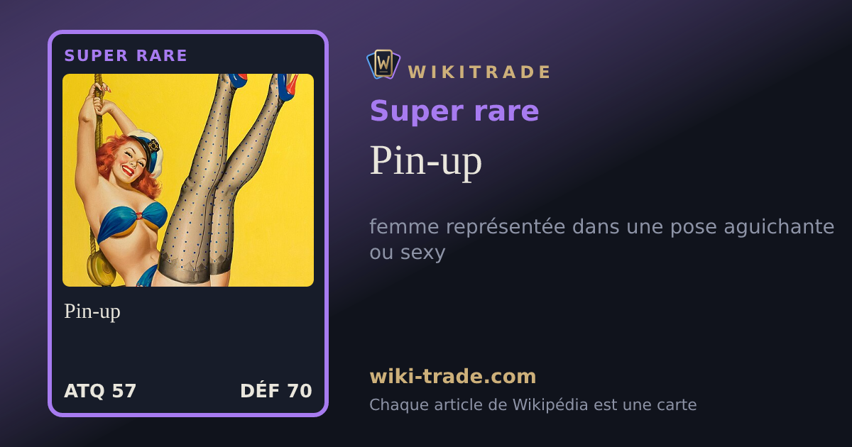 Pin-up — carte Super rare