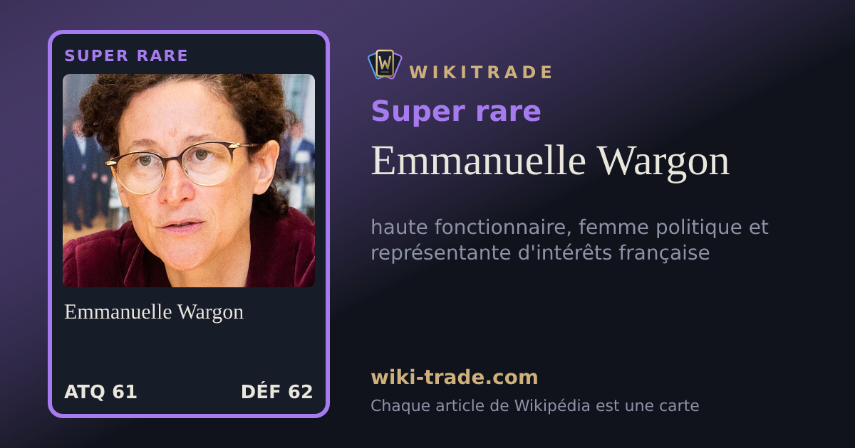Emmanuelle Wargon — carte Super rare