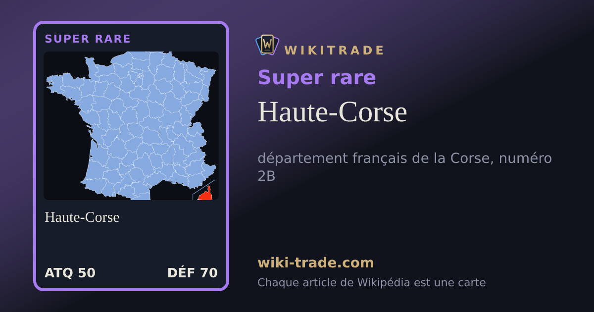 Haute-Corse — carte Super rare
