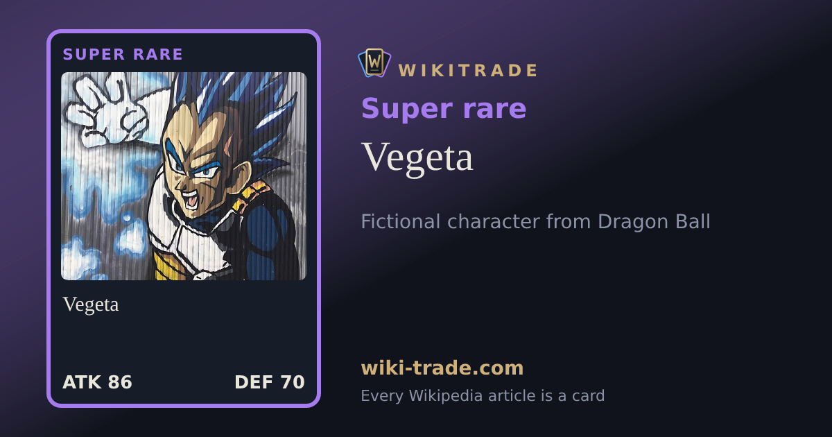 Vegeta — Super rare card
