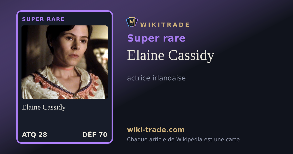 Elaine Cassidy — carte Super rare