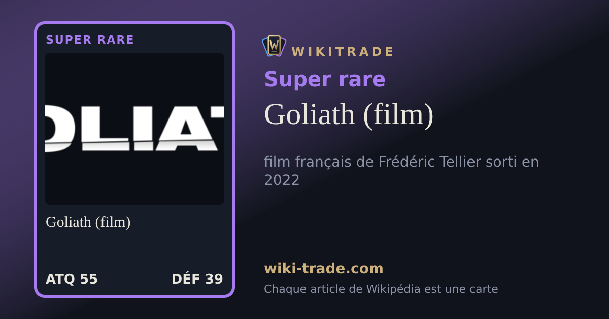 Goliath (film) — carte Super rare