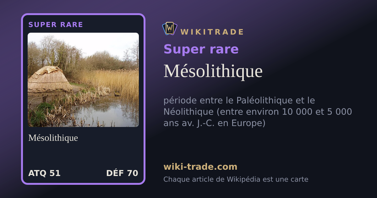 Mésolithique — carte Super rare
