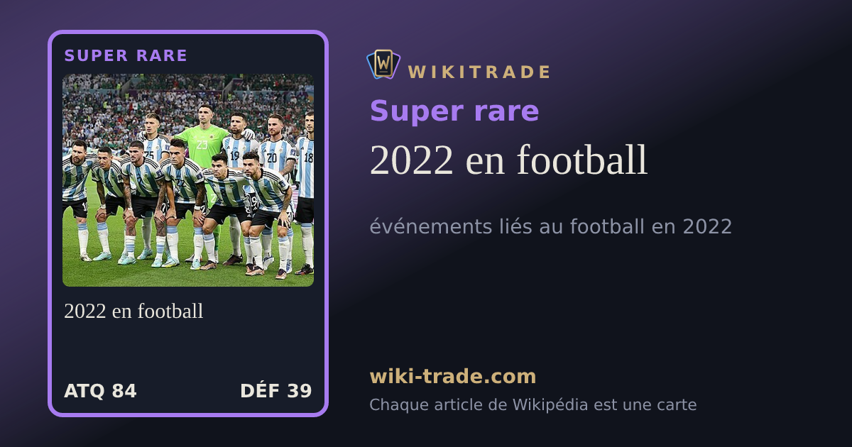 2022 en football — carte Super rare