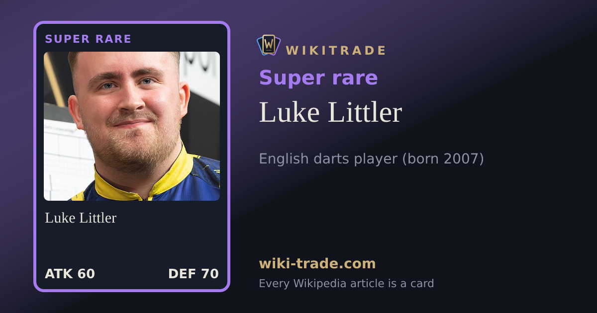 Luke Littler — Super rare card