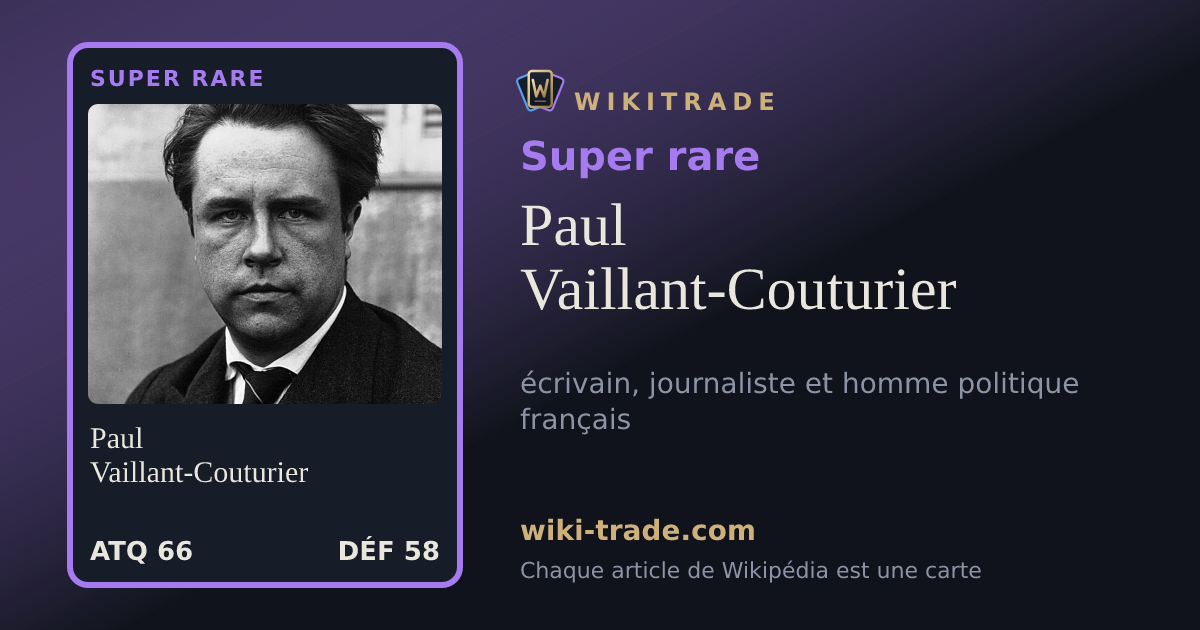 Paul Vaillant-Couturier — carte Super rare