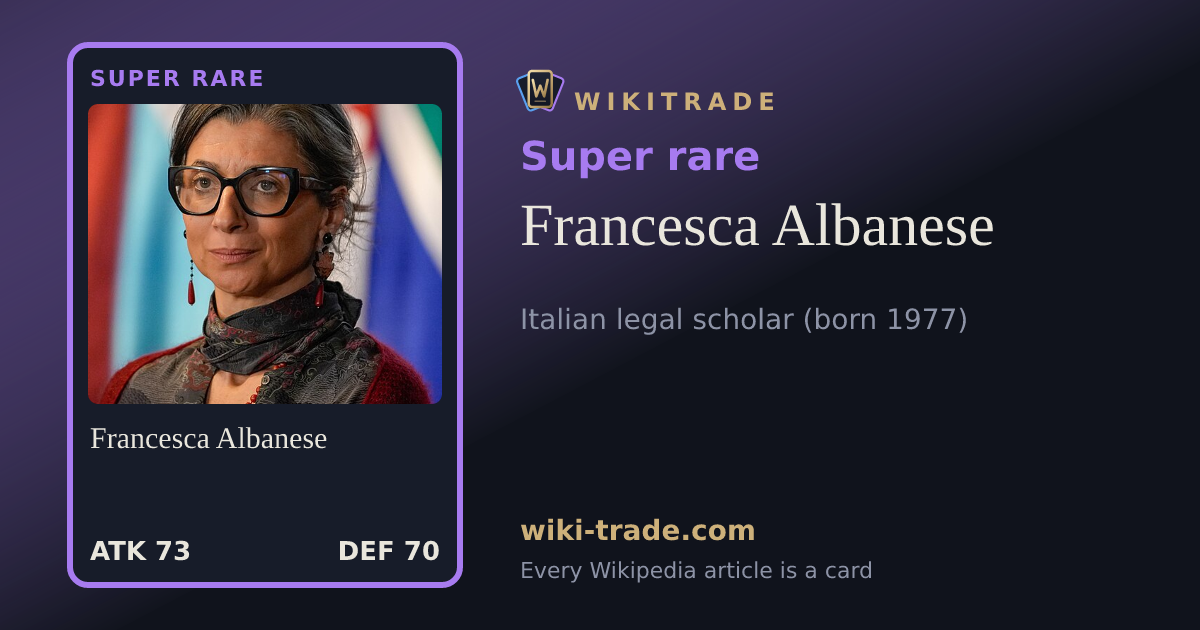 Francesca Albanese — Super rare card