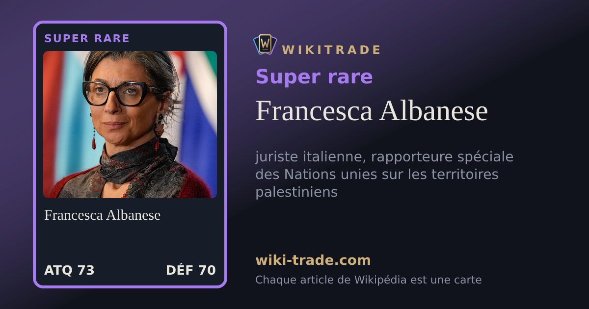 Francesca Albanese — carte Super rare