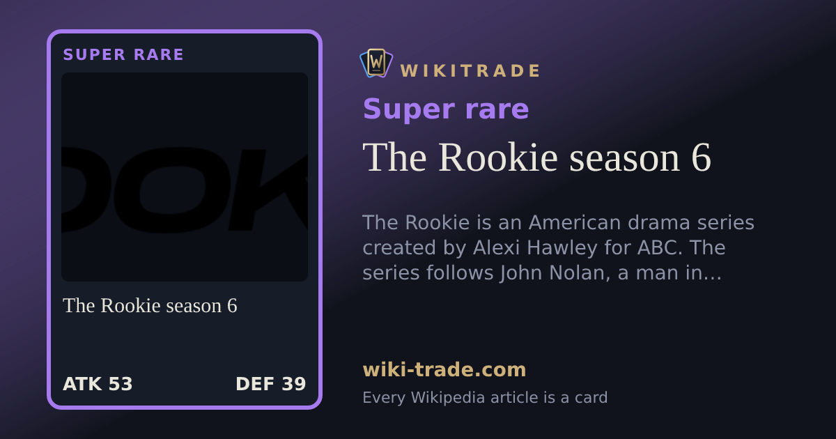 The Rookie season 6 — Super rare card