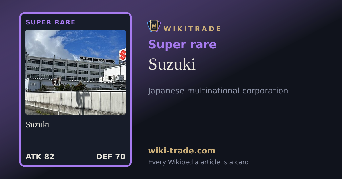 Suzuki — Super rare card