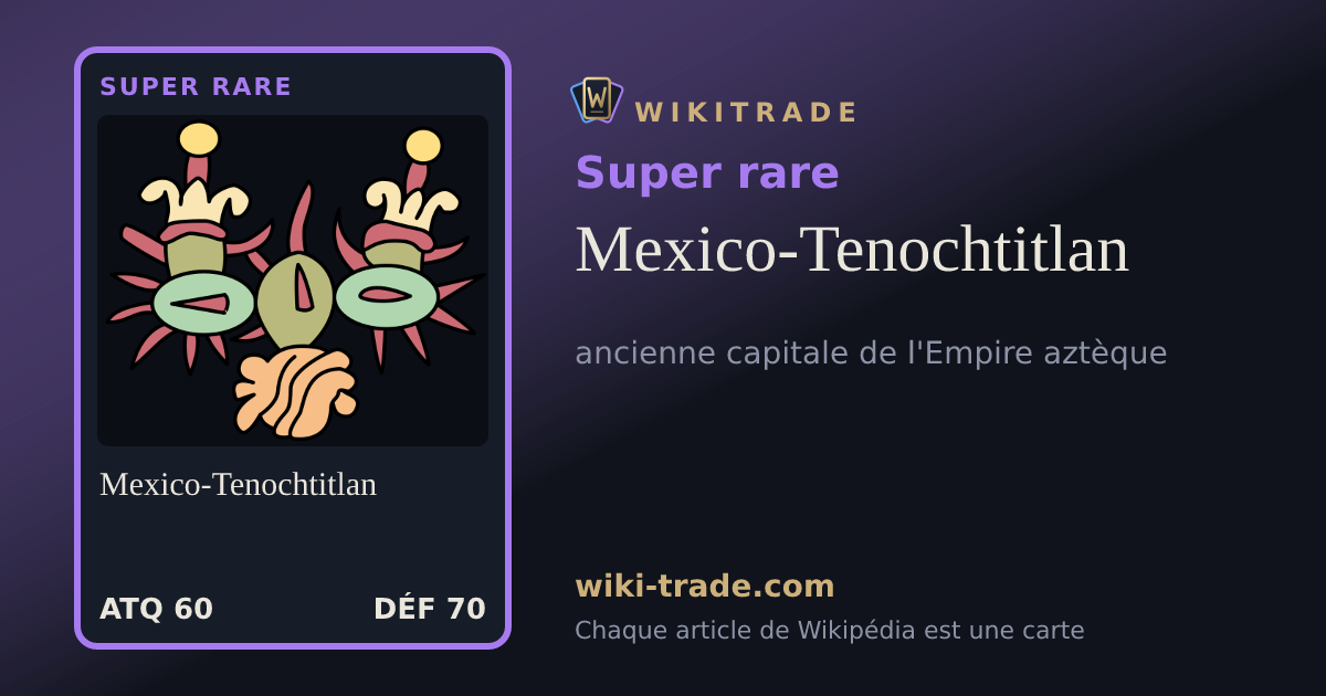 Mexico-Tenochtitlan — carte Super rare