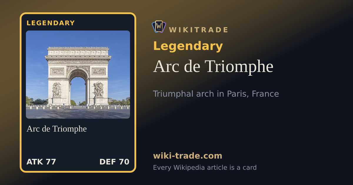 Arc de Triomphe — Legendary card