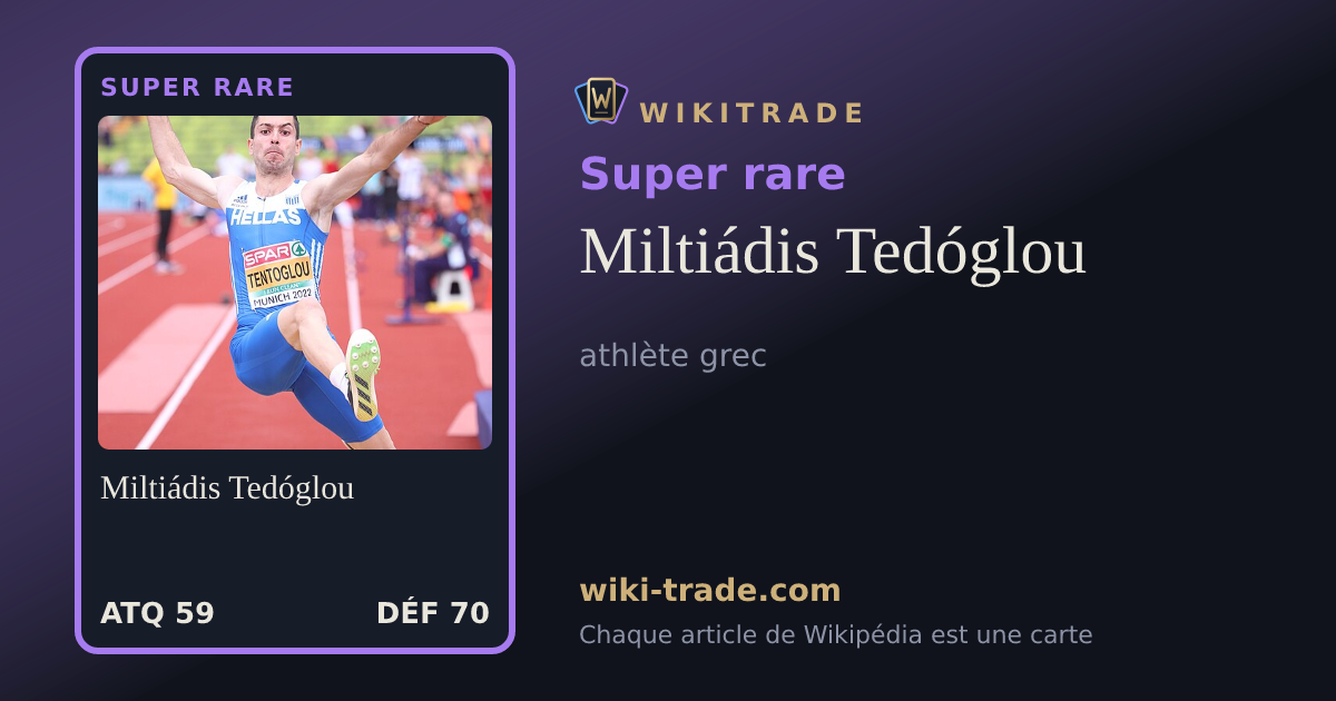 Miltiádis Tedóglou — carte Super rare