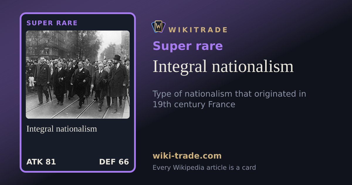 Integral nationalism — Super rare card