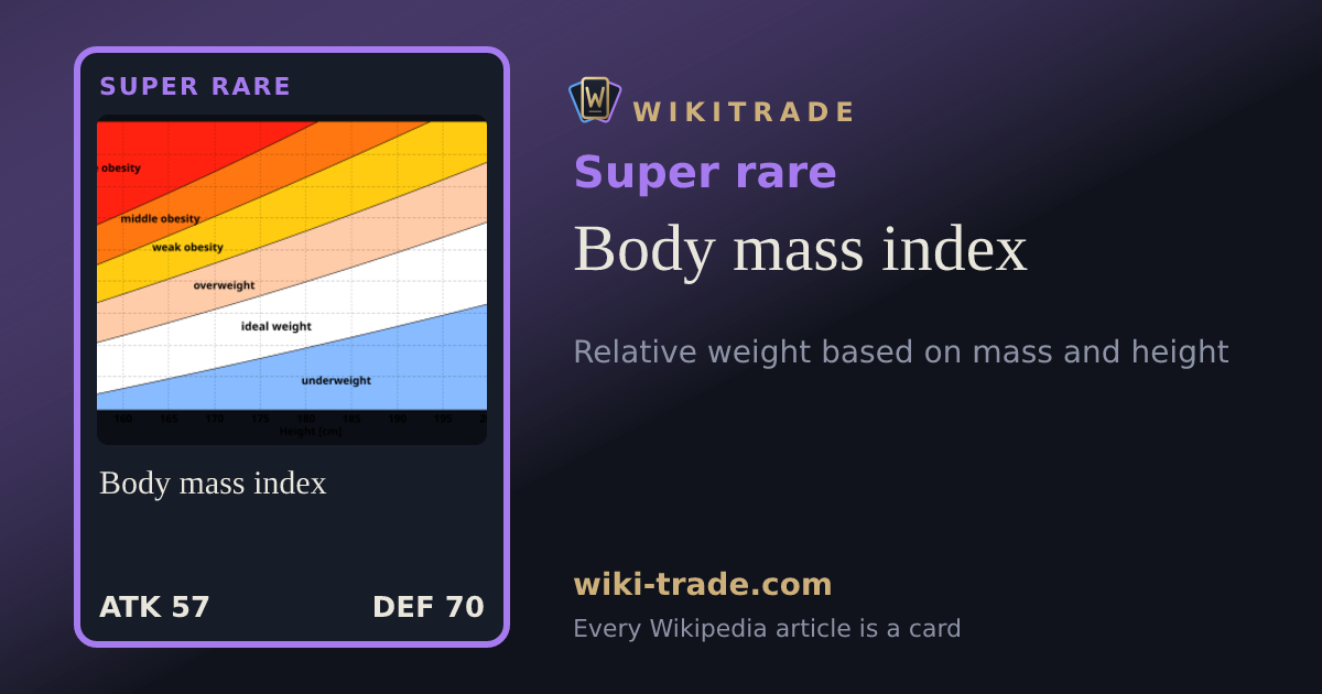Body mass index — Super rare card