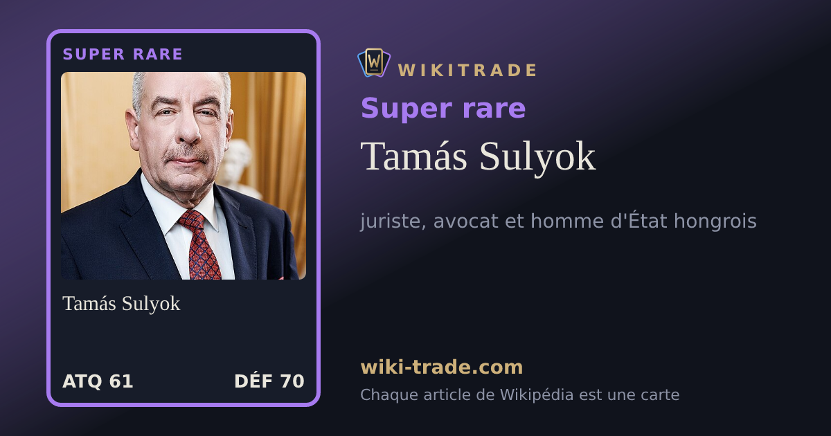 Tamás Sulyok — carte Super rare