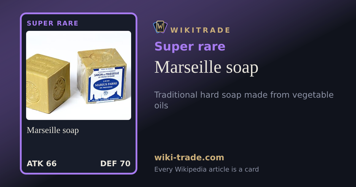 Marseille soap — Super rare card