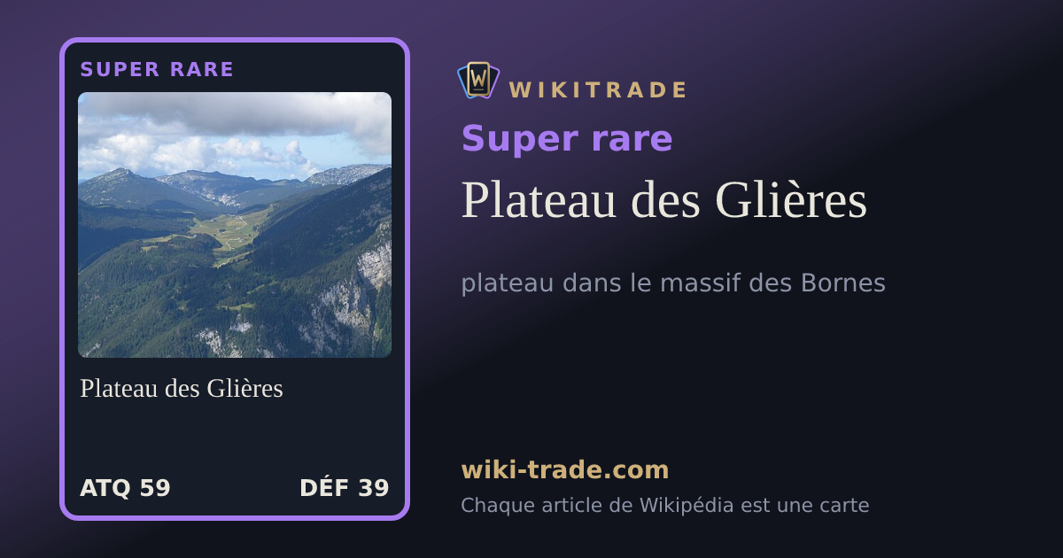Plateau des Glières — carte Super rare