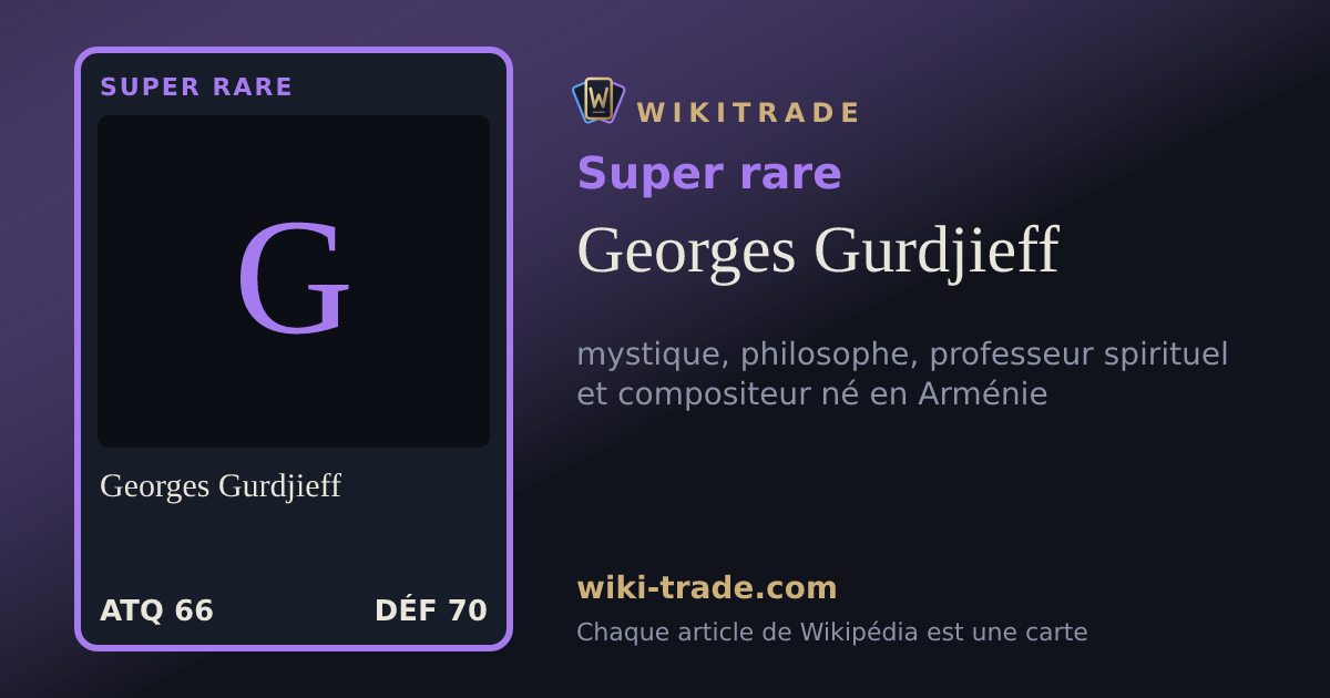 Georges Gurdjieff — carte Super rare