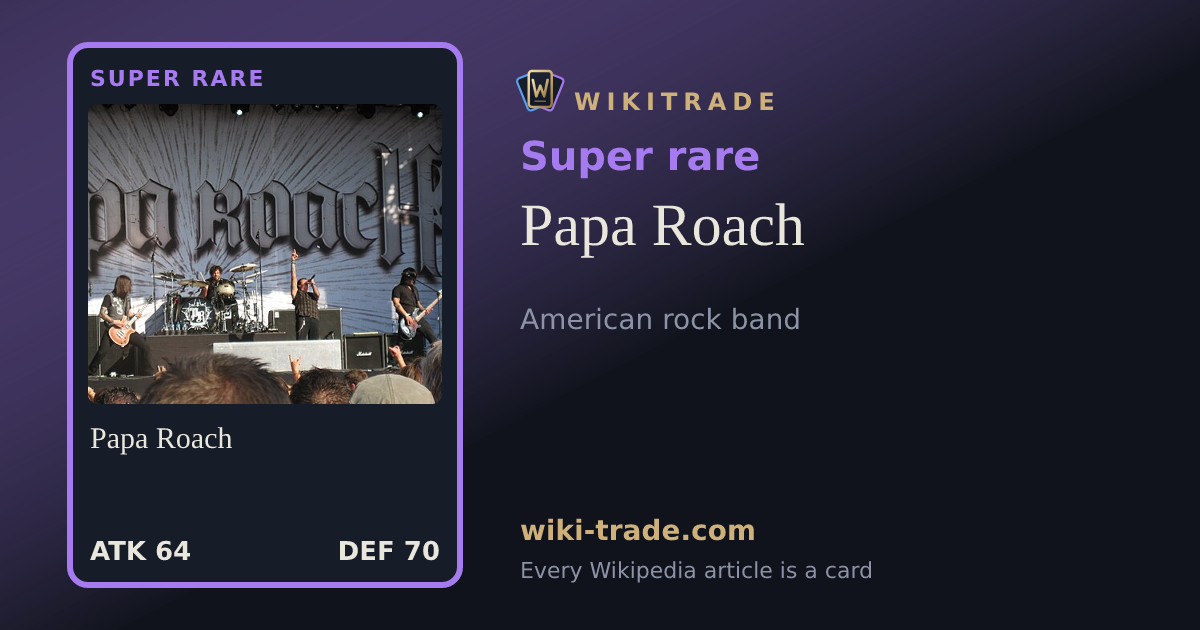 Papa Roach — Super rare card