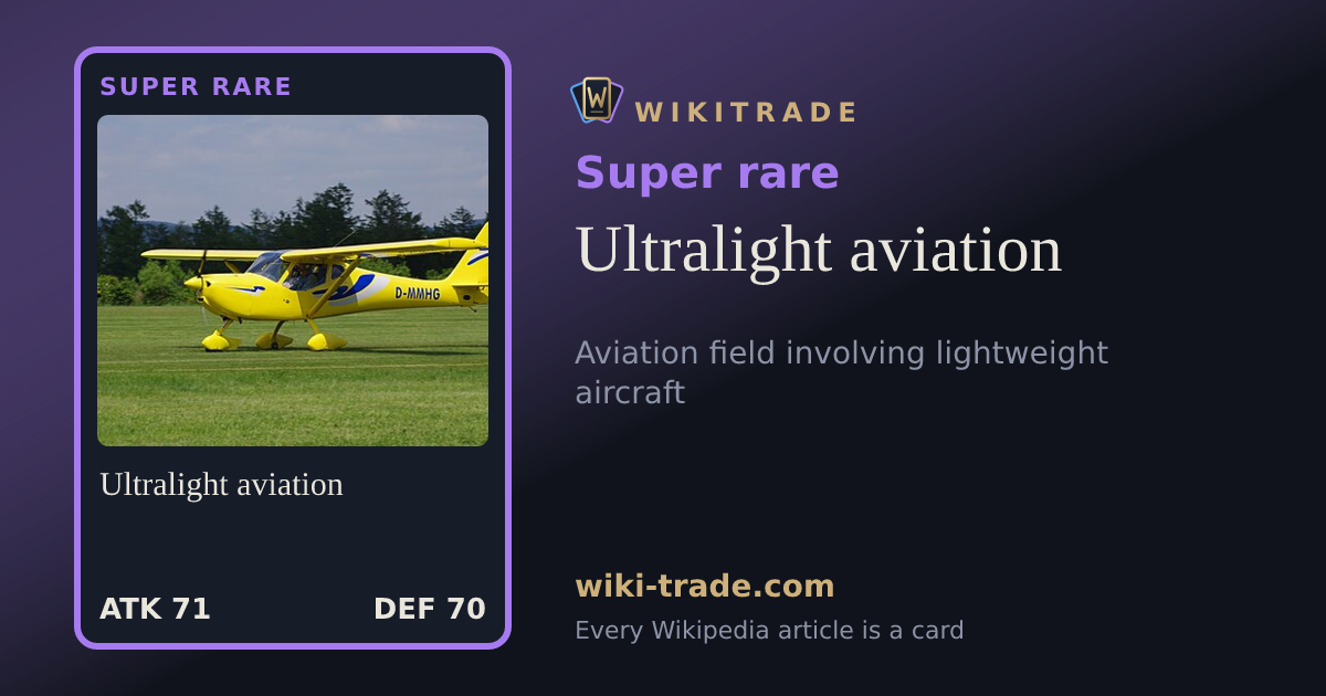 Ultralight aviation — Super rare card
