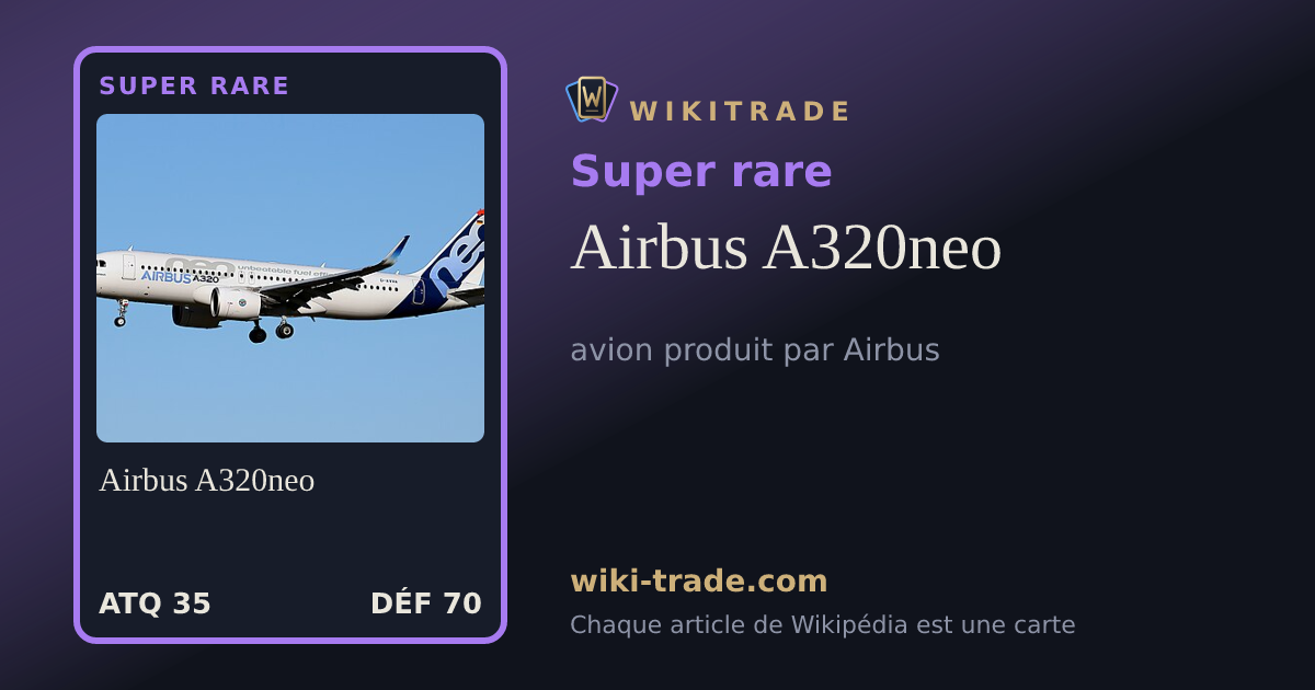 Airbus A320neo — carte Super rare