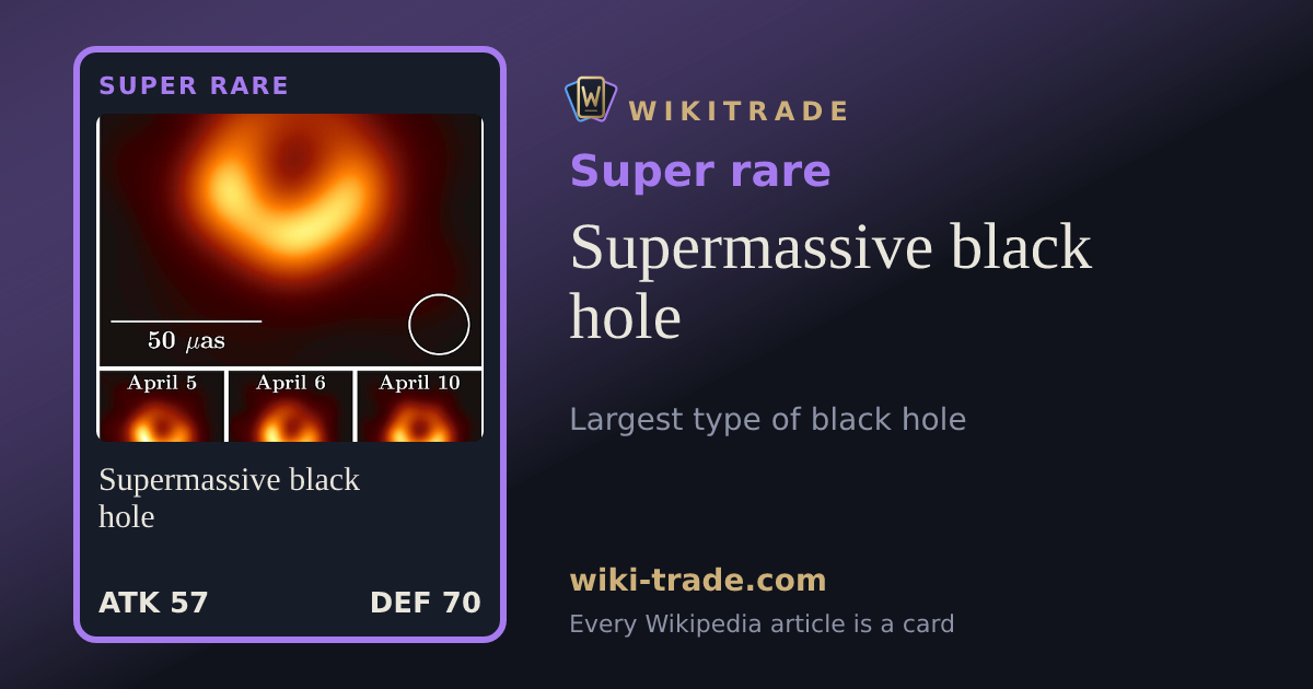 Supermassive black hole — Super rare card