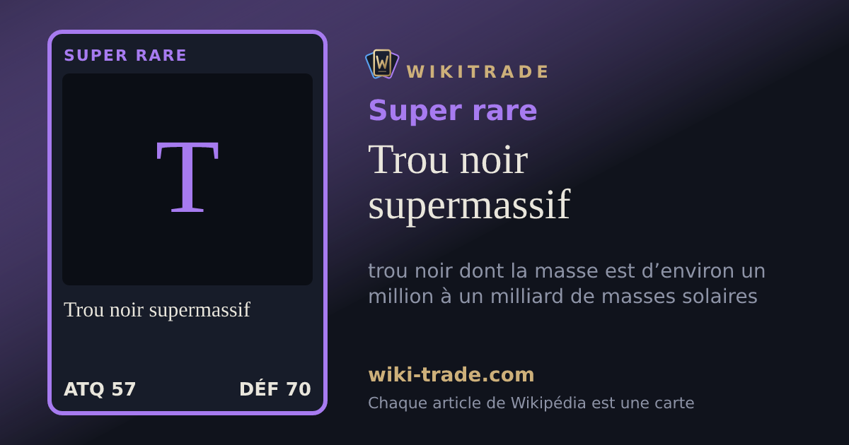 Trou noir supermassif — carte Super rare