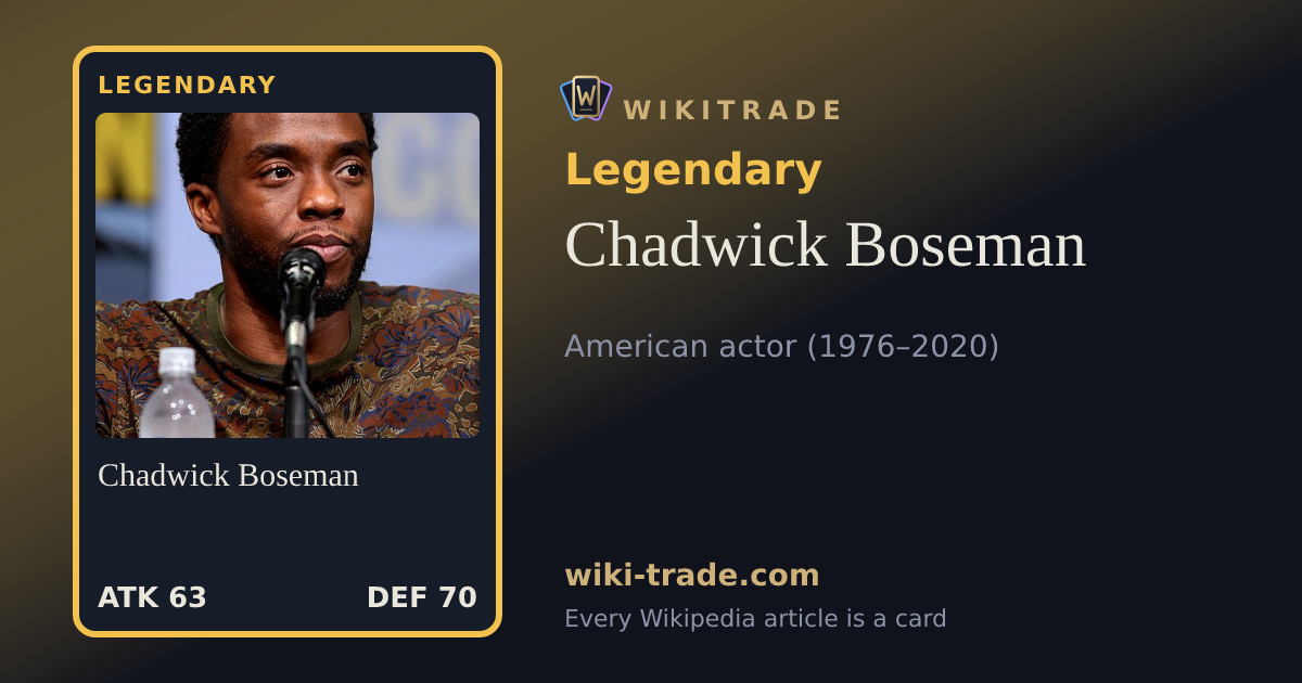 Chadwick Boseman — Legendary card