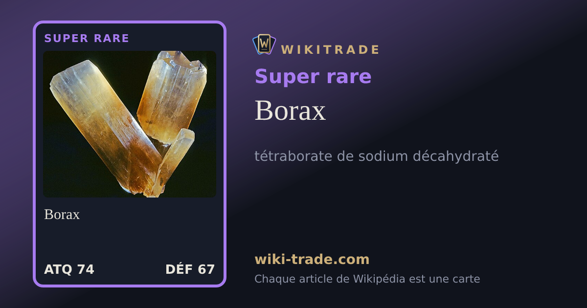 Borax — carte Super rare