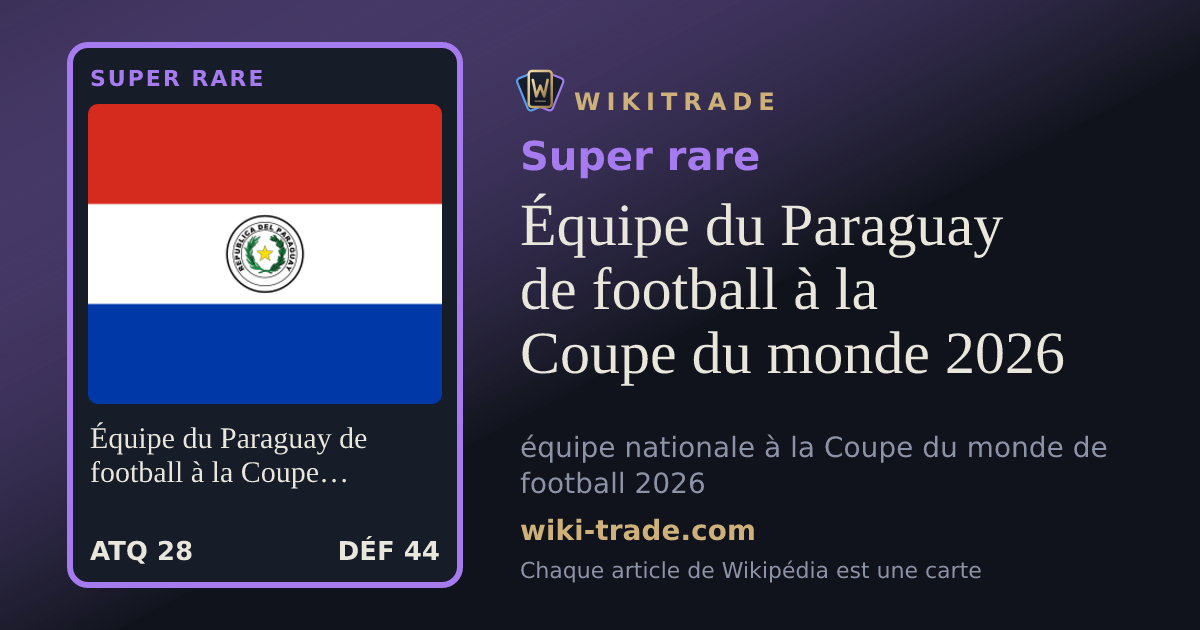 Équipe du Paraguay de football à la Coupe du monde 2026 — carte Super rare
