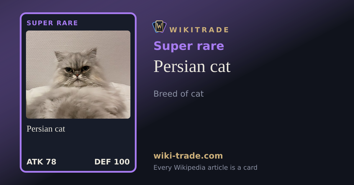 Persian cat — Super rare card