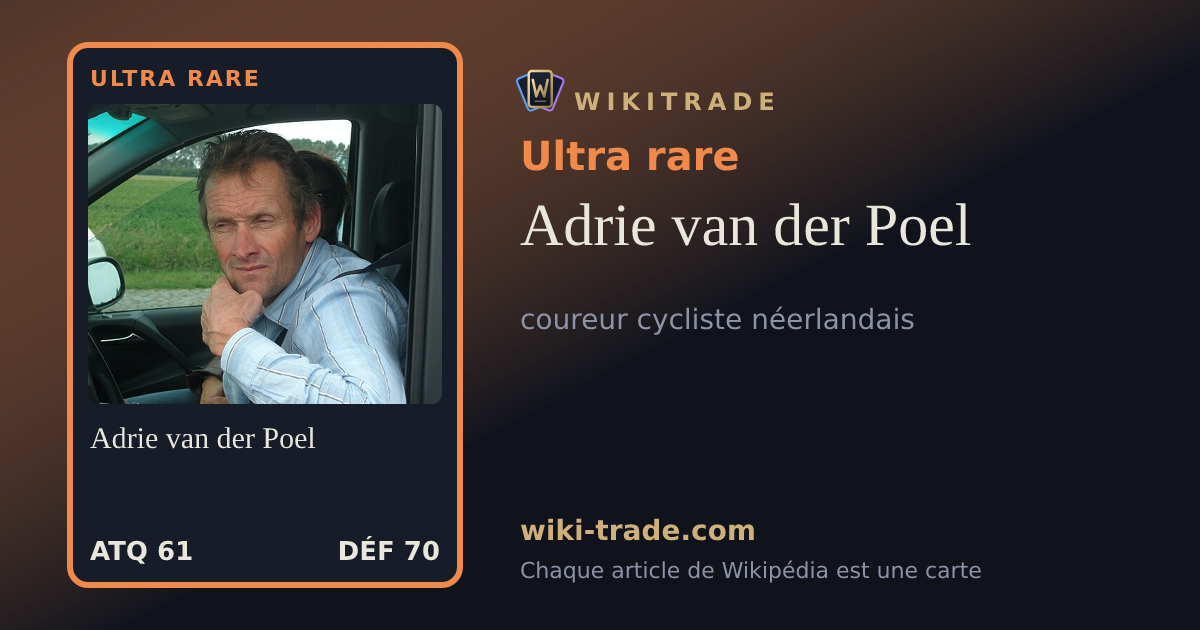 Adrie van der Poel — carte Ultra rare
