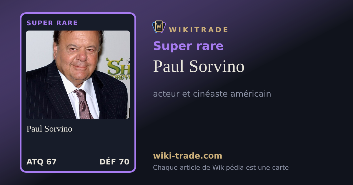 Paul Sorvino — carte Super rare