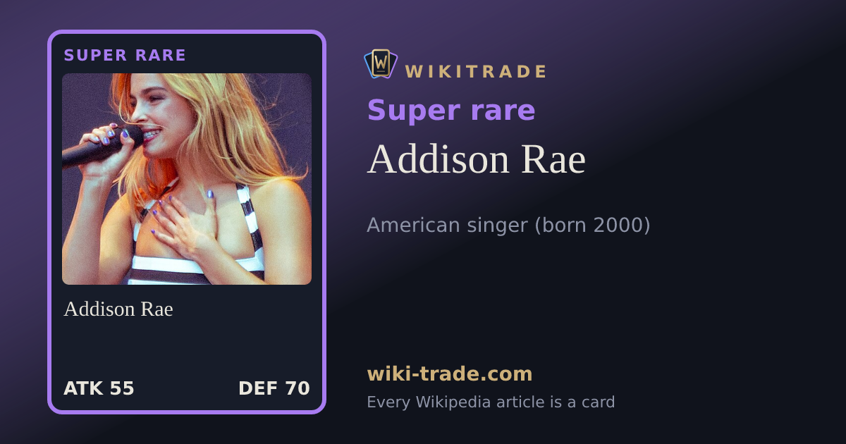 Addison Rae — Super rare card