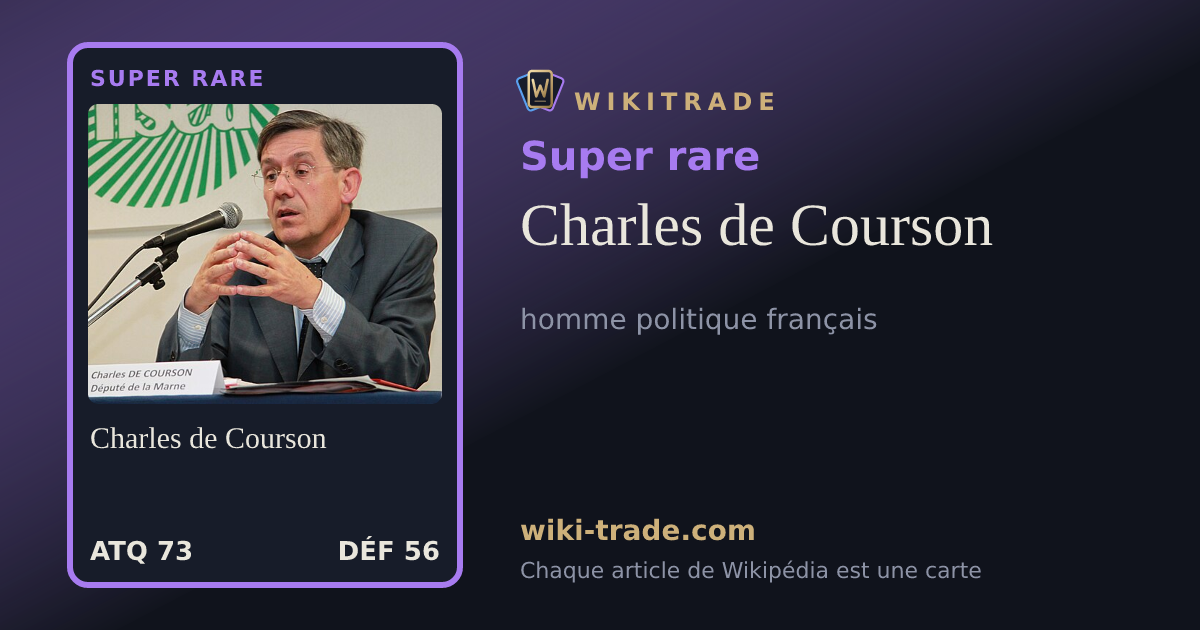 Charles de Courson — carte Super rare