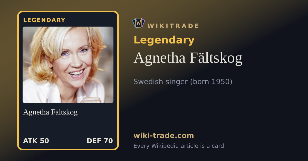 Agnetha Fältskog — Legendary card