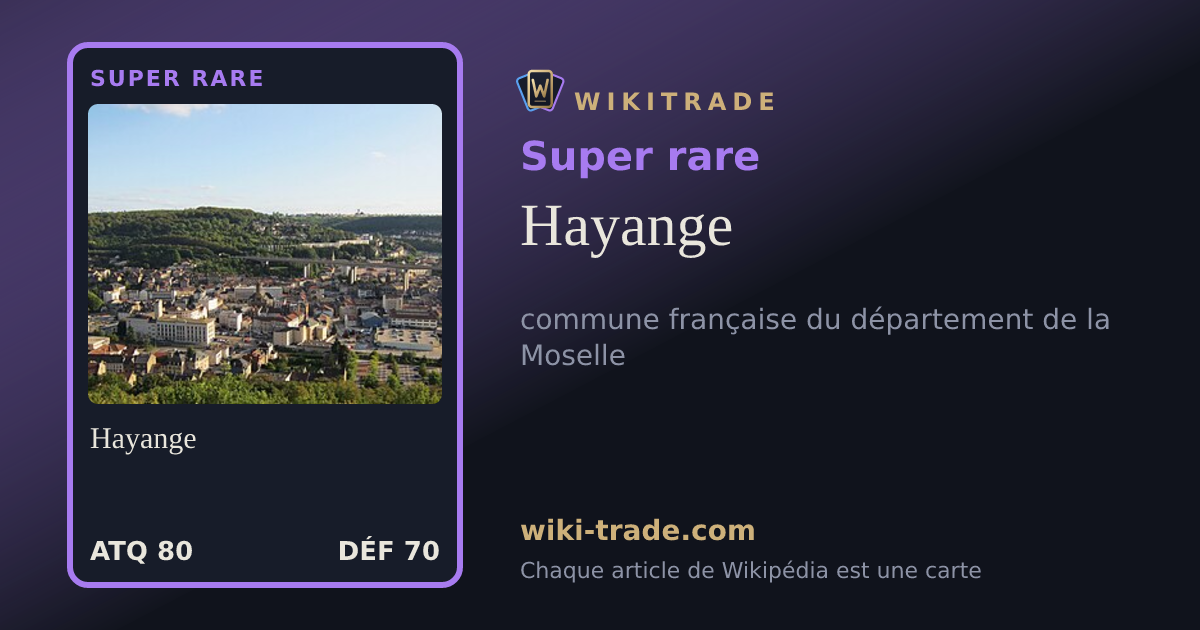 Hayange — carte Super rare