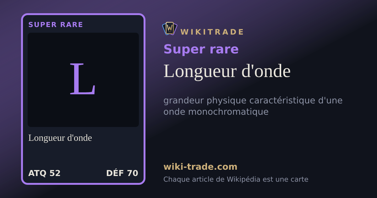 Longueur d'onde — carte Super rare