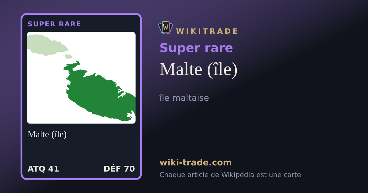 Malte (île) — carte Super rare