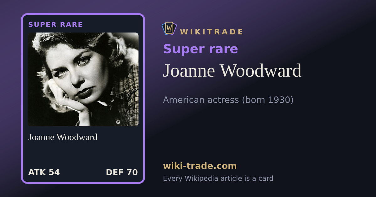 Joanne Woodward — Super rare card