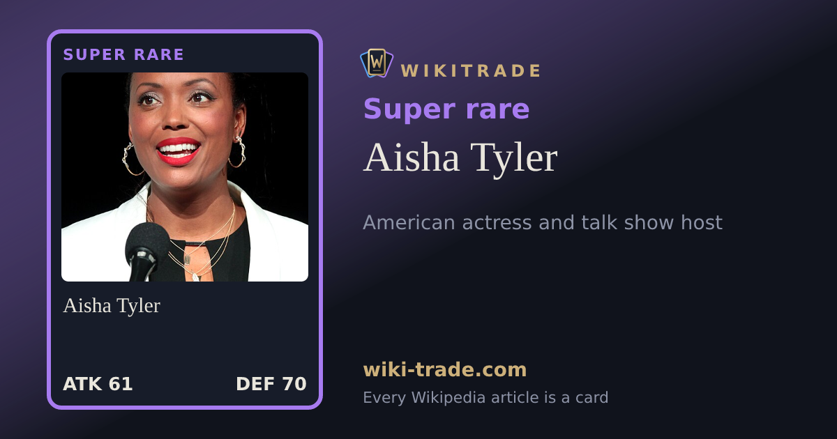 Aisha Tyler — Super rare card