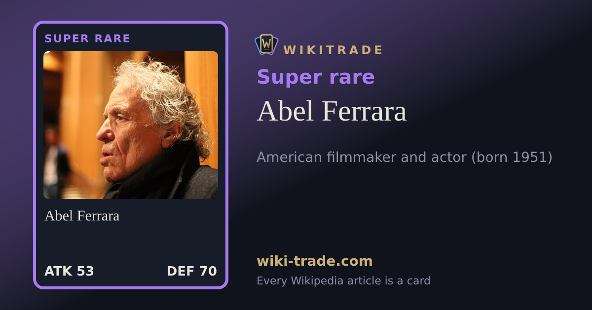 Abel Ferrara — Super rare card