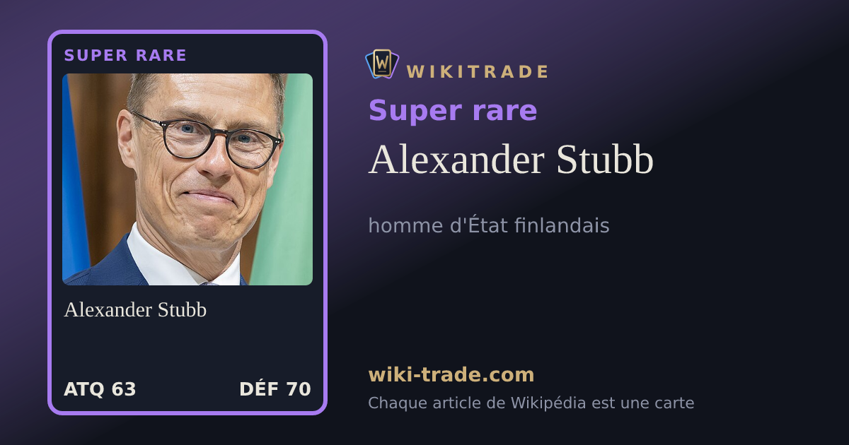 Alexander Stubb — carte Super rare