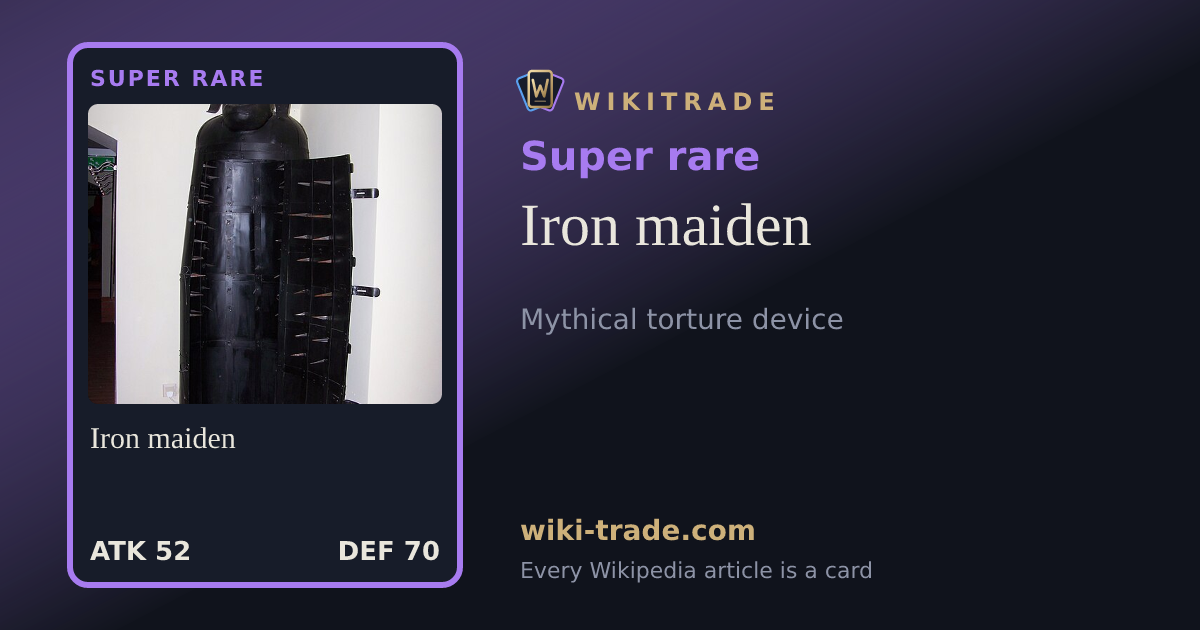 Iron maiden — Super rare card