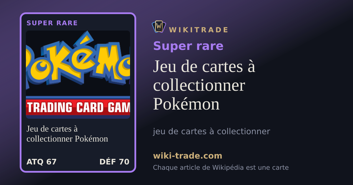 Jeu de cartes à collectionner Pokémon — carte Super rare