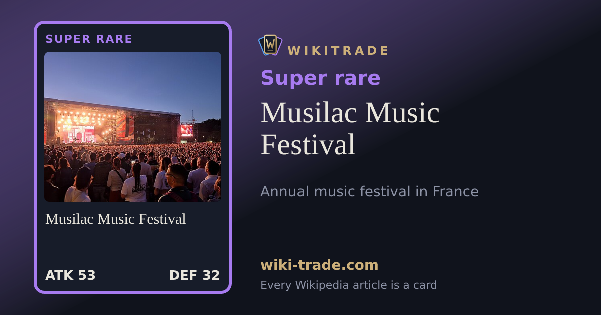 Musilac Music Festival — Super rare card