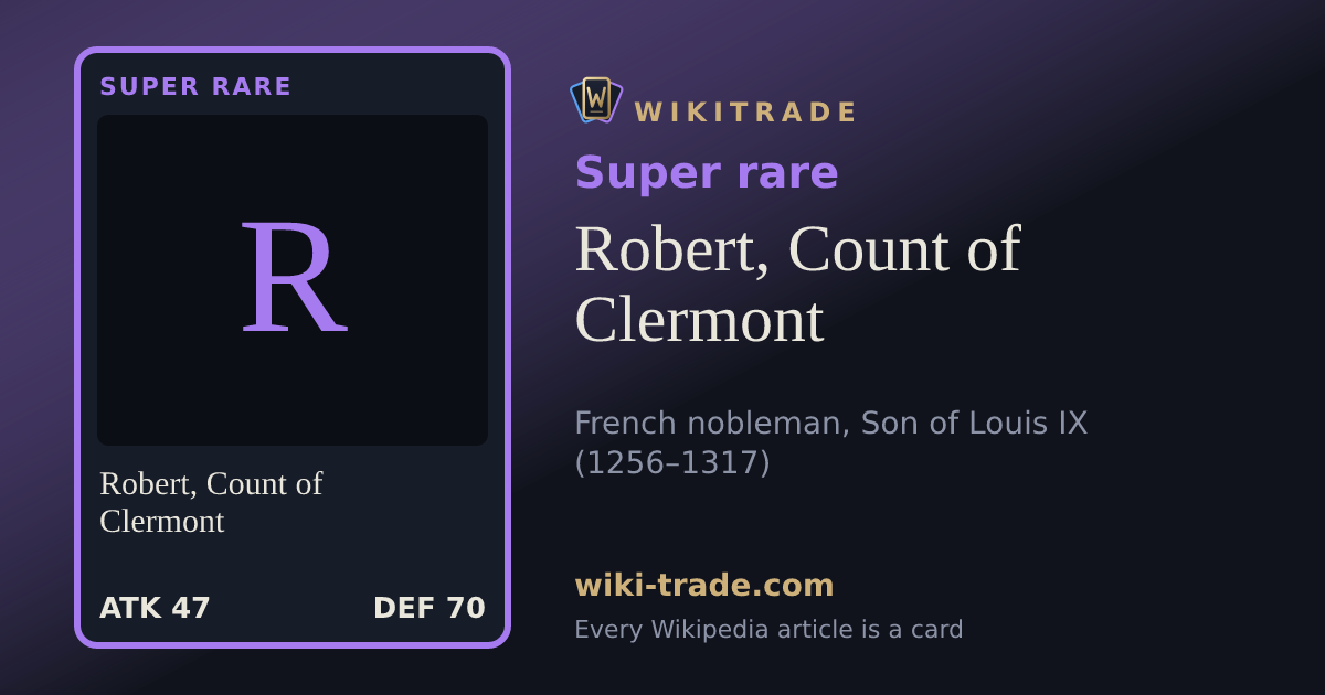 Robert, Count of Clermont — Super rare card